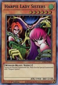 1st Edition, Effect Monster, Legendary Duelists: Season 2, Ultra Rare, Wind, Winged Beast Harpie Lady Sisters (Green) [LDS2-EN065] Ultra Rare - Trading Card World