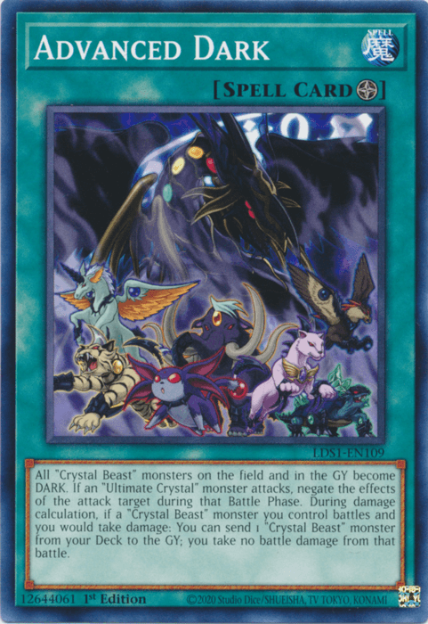 1st Edition, Common, Field Spell, Legendary Duelists: Season 1, Spell Advanced Dark [LDS1-EN109] Common - Trading Card World