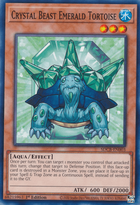 1st Edition, Aqua, Common, Effect Monster, Structure Deck: Legend of the Crystal Beasts, Water Crystal Beast Emerald Tortoise [SDCB-EN003] Common - Trading Card World