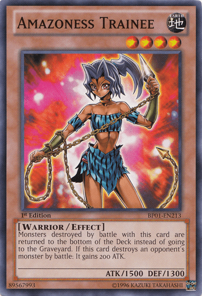 1st Edition, Battle Pack: Epic Dawn, Common, Earth, Effect Monster, Unlimited, Warrior Amazoness Trainee [BP01-EN213] Common - Trading Card World