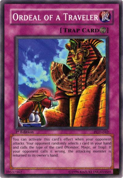 1st Edition, Common, Continuous Trap, Pharaonic Guardian, Trap, Unlimited Ordeal of a Traveler [PGD-042] Common - Trading Card World