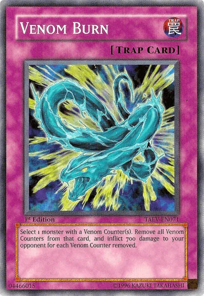1st Edition, Common, Normal Trap, Tactical Evolution, Trap, Unlimited Venom Burn [TAEV-EN071] Common - Trading Card World