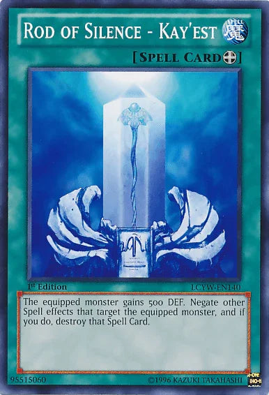 1st Edition, Common, Equip Spell, Legendary Collection 3: Yugi's World, Spell, Unlimited Rod of Silence - Kay'est [LCYW-EN140] Common - Trading Card World