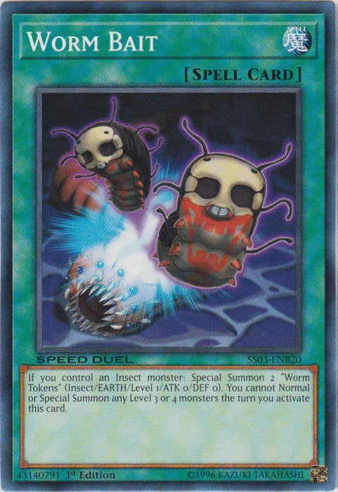 1st Edition, Common, Normal Spell, Speed Duel: Ultimate Predators, Spell Worm Bait [SS03-ENB20] Common - Trading Card World