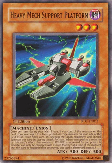 1st Edition, Common, Dark, Machine, Rise of Destiny, Union Monster, Unlimited Heavy Mech Support Platform [RDS-EN011] Common - Trading Card World