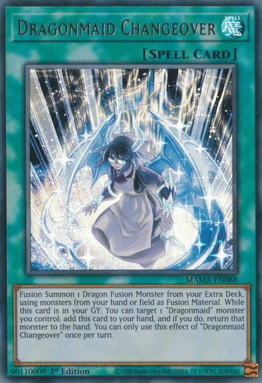 1st Edition, Magnificent Mavens, Normal Spell, Spell, Ultra Rare Dragonmaid Changeover [MAMA-EN088] Ultra Rare - Trading Card World
