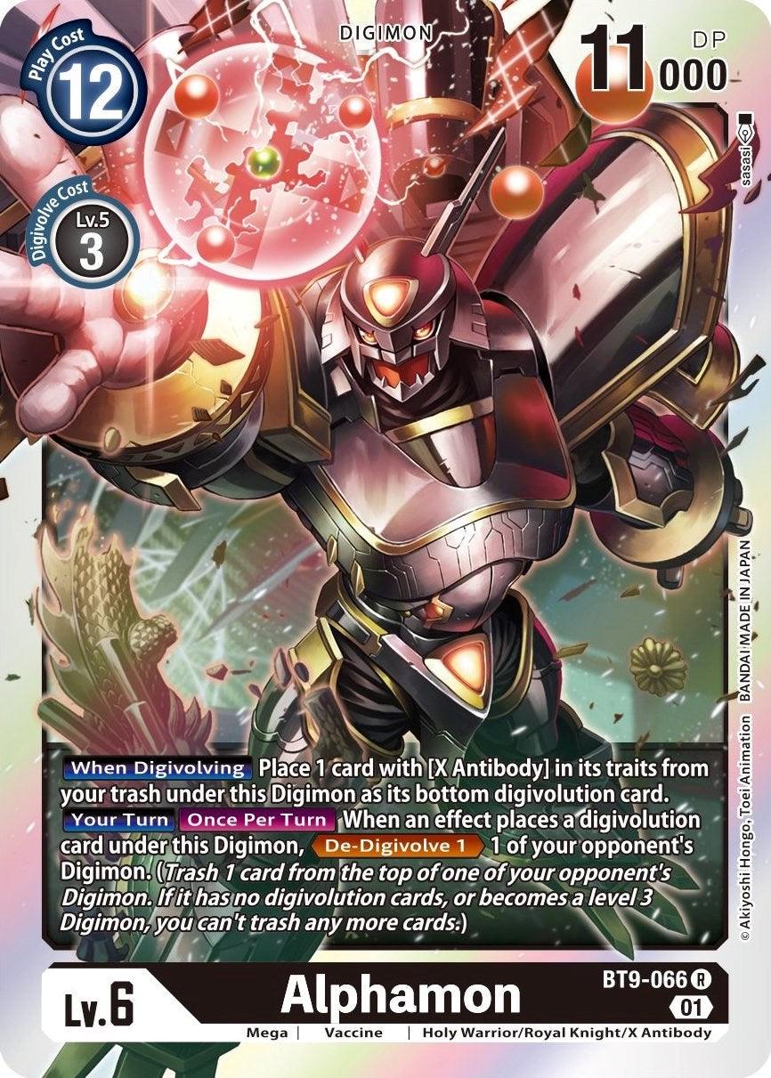 Black, BT9-066, Digimon, Holy Warrior/Royal Knight/X Antibody, Mega, Rare, Vaccine, X Record Alphamon [BT9-066] [X Record] - Trading Card World