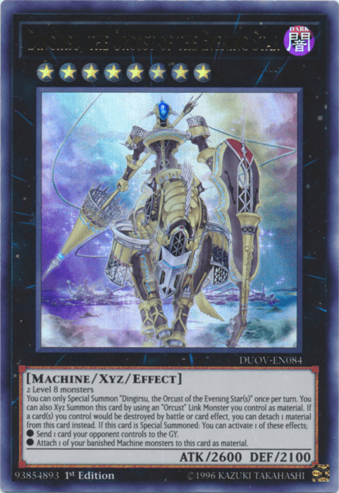 1st Edition, Dark, Duel Overload, Machine, Ultra Rare, Xyz/Effect Monster Dingirsu, the Orcust of the Evening Star [DUOV-EN084] Ultra Rare - Trading Card World