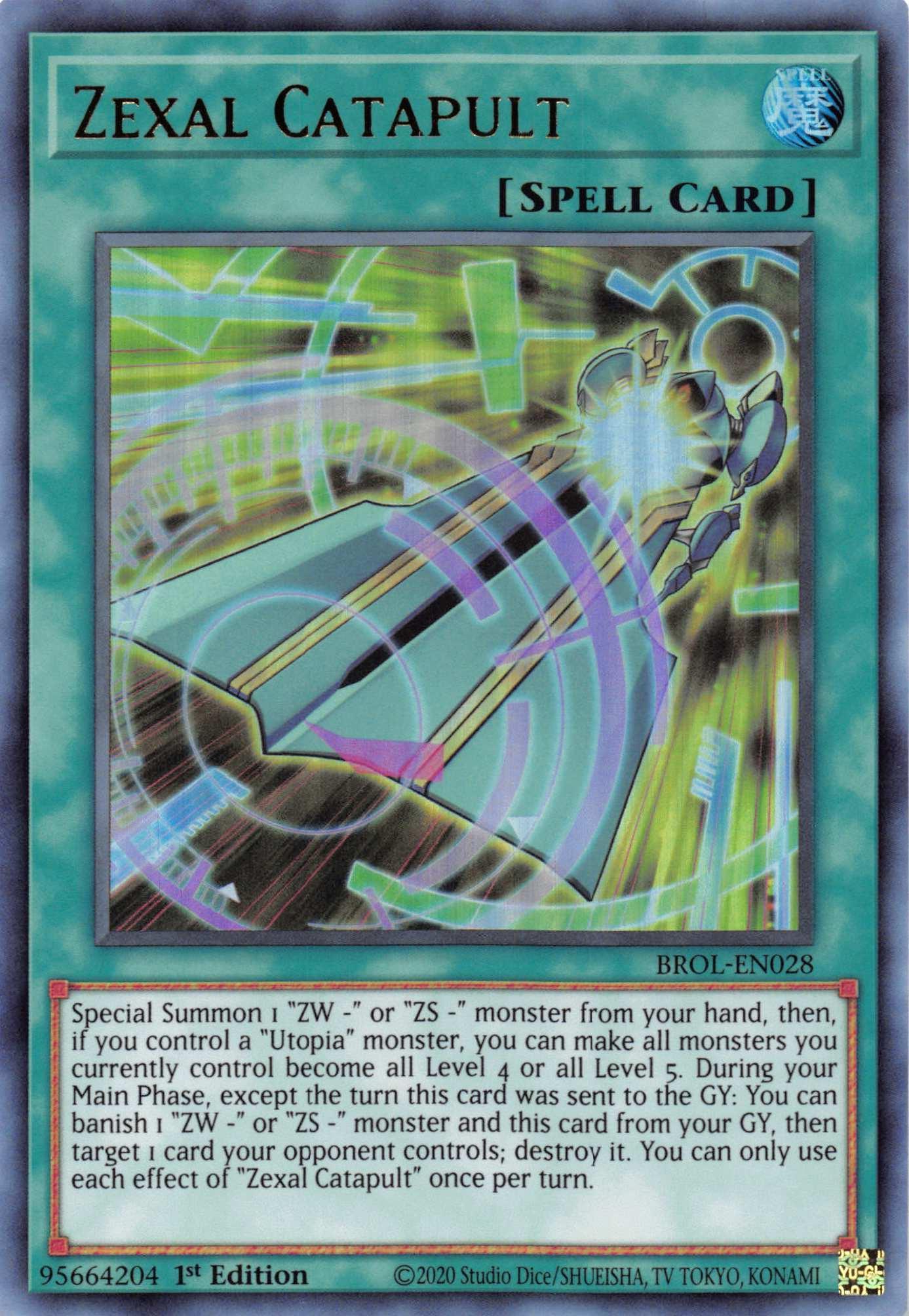 1st Edition, Brothers of Legend, Normal Spell, Spell, Ultra Rare Zexal Catapult [BROL-EN028] Ultra Rare - Trading Card World