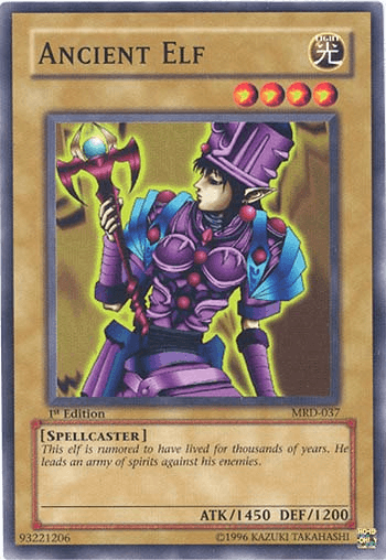 1st Edition, Common, Light, Metal Raiders, Normal Monster, Spellcaster, Unlimited Ancient Elf [MRD-037] Common - Trading Card World