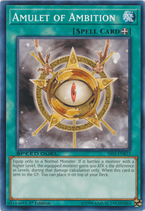 1st Edition, Common, Equip Spell, Speed Duel: Ultimate Predators, Spell Amulet of Ambition [SS03-ENB23] Common - Trading Card World