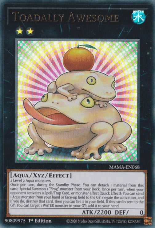1st Edition, Aqua, Magnificent Mavens, Ultra Rare, Water, Xyz/Effect Monster Toadally Awesome [MAMA-EN068] Ultra Rare - Trading Card World