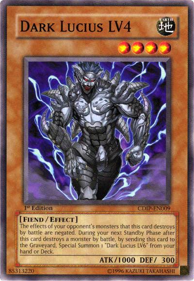 1st Edition, Common, Cyberdark Impact, Earth, Effect Monster, Fiend, Unlimited Dark Lucius LV4 [CDIP-EN009] Common - Trading Card World