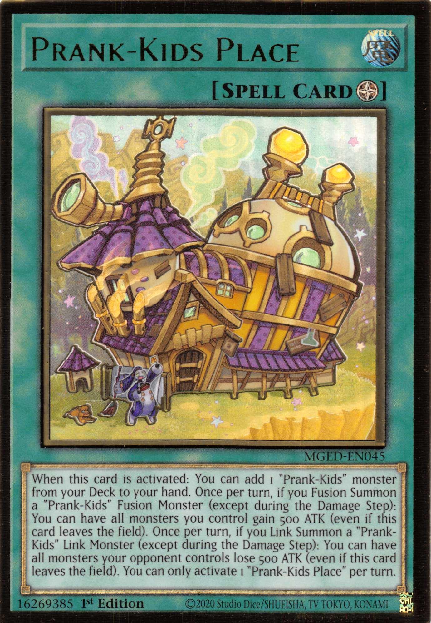 1st Edition, Field Spell, Gold Rare, Maximum Gold: El Dorado, Spell Prank-Kids Place [MGED-EN045] Gold Rare - Trading Card World