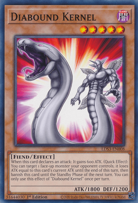 1st Edition, Common, Dark, Effect Monster, Fiend, Legendary Duelists: Season 3 Diabound Kernel [LDS3-EN008] Common - Trading Card World