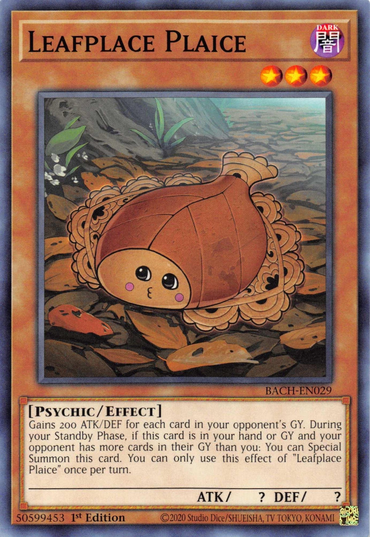 1st Edition, Battle of Chaos, Common, Dark, Effect Monster, Psychic Leafplace Plaice [BACH-EN029] Common - Trading Card World