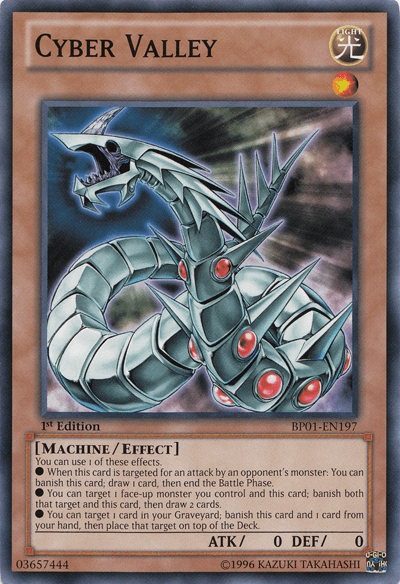 1st Edition, Battle Pack: Epic Dawn, Common, Effect Monster, Light, Machine, Unlimited Cyber Valley [BP01-EN197] Common - Trading Card World