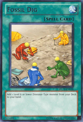 Duelist League Promo, Normal Spell, Rare, Spell, Unlimited Fossil Dig (Purple) [DL13-EN018] Rare - Trading Card World