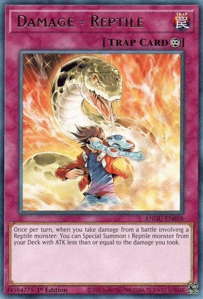 1st Edition, Ancient Guardians, Continuous Trap, Rare, Trap Damage = Reptile (Rare) [ANGU-EN058] Rare - Trading Card World