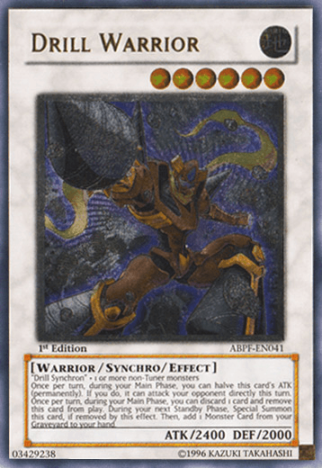 1st Edition, Absolute Powerforce, Earth, Synchro/Effect Monster, Ultimate Rare, Unlimited, Warrior Drill Warrior [ABPF-EN041] Ultimate Rare - Trading Card World