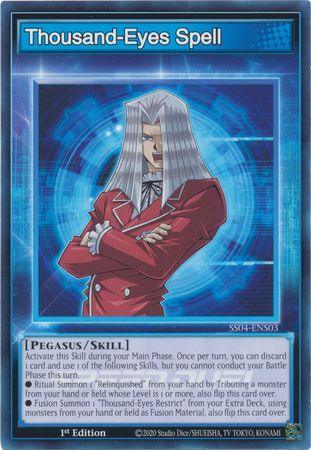 1st Edition, Common, Pegasus, Skill, Speed Duel: Match of the Millennium Thousand-Eyes Spell [SS04-ENS03] Common - Trading Card World