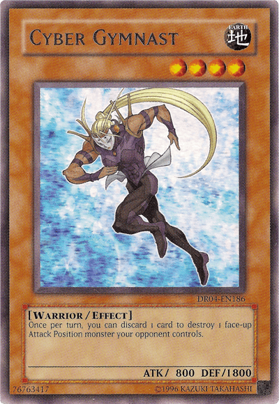 Dark Revelation Volume 4, Earth, Effect Monster, Rare, Unlimited, Warrior Cyber Gymnast [DR04-EN186] Rare - Trading Card World