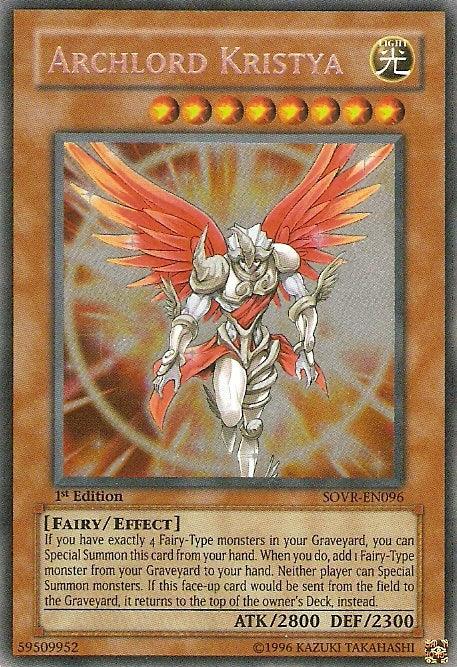 1st Edition, Effect Monster, Fairy, Light, Secret Rare, Stardust Overdrive, Unlimited Archlord Kristya [SOVR-EN096] Secret Rare - Trading Card World