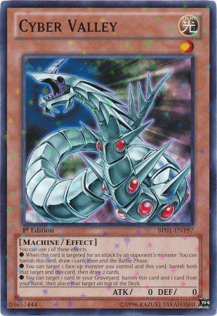 1st Edition, Battle Pack: Epic Dawn, Effect Monster, Light, Machine, Starfoil Rare, Unlimited Cyber Valley [BP01-EN197] Starfoil Rare - Trading Card World