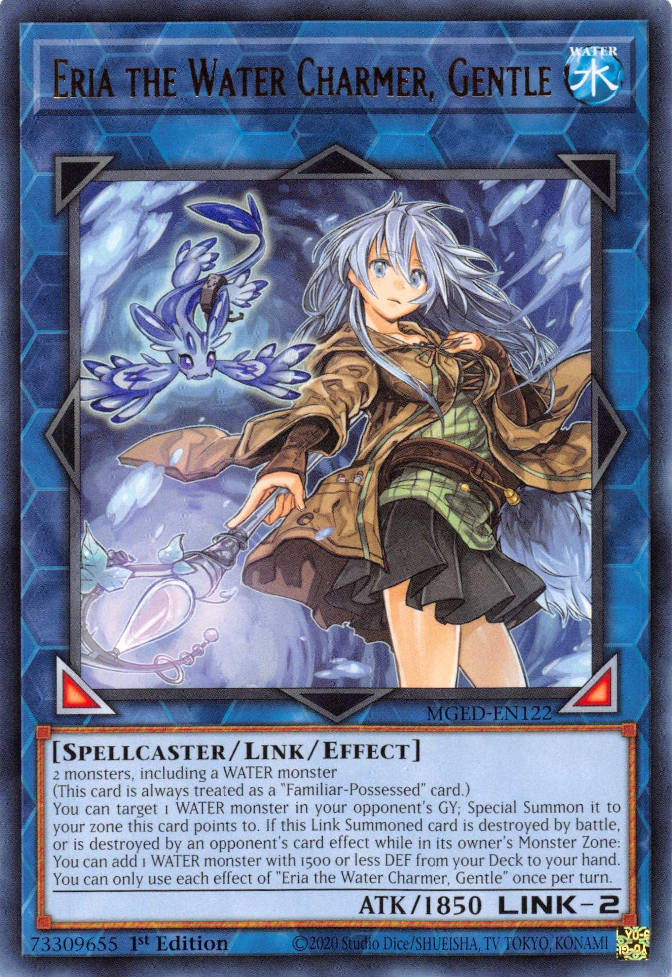 1st Edition, Link/Effect Monster, Maximum Gold: El Dorado, Rare, Spellcaster, Water Eria the Water Charmer, Gentle [MGED-EN122] Rare - Trading Card World