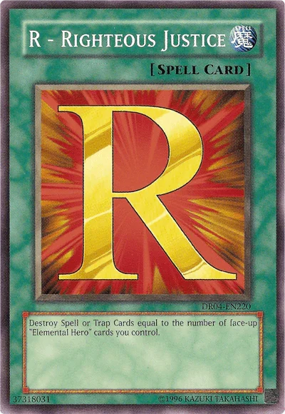 Common, Dark Revelation Volume 4, Normal Spell, Spell, Unlimited R - Righteous Justice [DR04-EN220] Common - Trading Card World