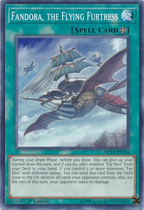 1st Edition, 2019 Gold Sarcophagus Tin Mega Pack, Common, Field Spell, Spell, Unlimited Fandora, the Flying Furtress [MP19-EN254] Common - Trading Card World