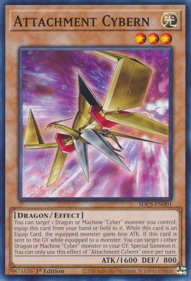 1st Edition, Common, Cyber Strike, Dragon, Effect Monster, Light, Unlimited Attachment Cybern [SDCS-EN001] Common - Trading Card World