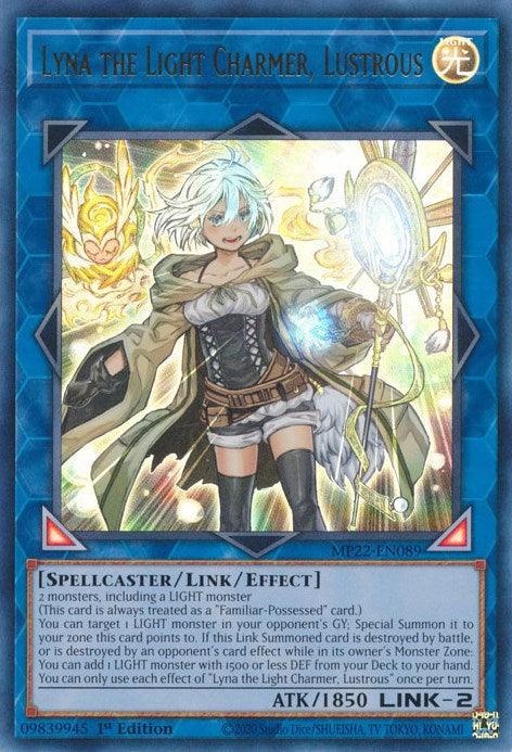1st Edition, 2022 Tin of the Pharaoh's Gods, Light, Link/Effect Monster, Spellcaster, Ultra Rare Lyna the Light Charmer, Lustrous [MP22-EN089] Ultra Rare - Trading Card World