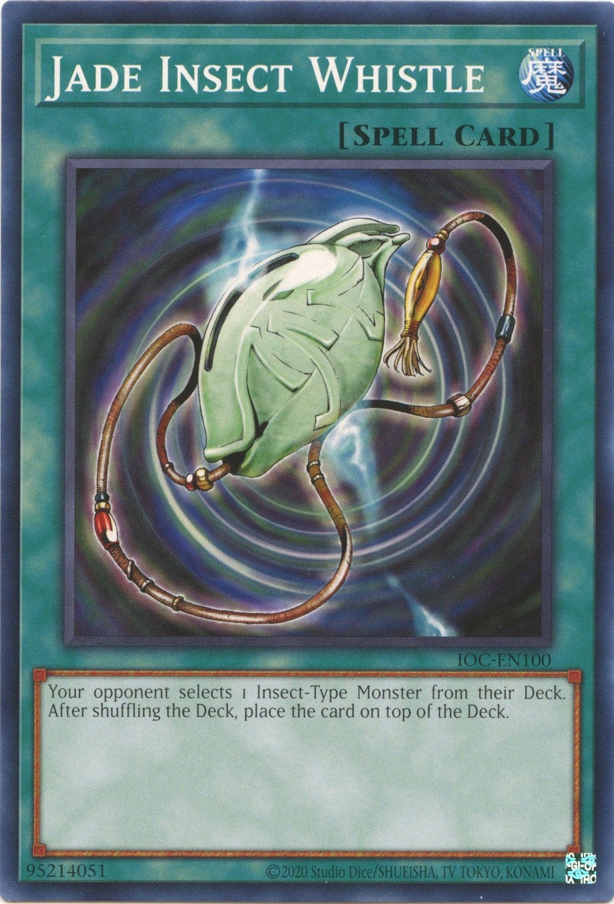 Common, Invasion of Chaos (25th Anniversary Edition), Normal Spell, Spell, Unlimited Jade Insect Whistle (25th Anniversary) [IOC-EN100] Common - Trading Card World