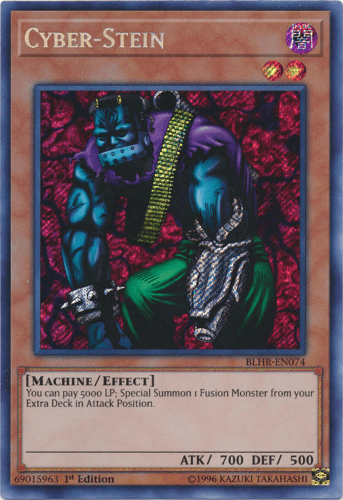 1st Edition, Battles of Legend: Hero's Revenge, Dark, Effect Monster, Machine, Secret Rare Cyber-Stein [BLHR-EN074] Secret Rare - Trading Card World