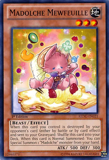 1st Edition, Beast, Common, Earth, Effect Monster, Return of the Duelist, Unlimited Madolche Mewfeuille [REDU-EN021] Common - Trading Card World
