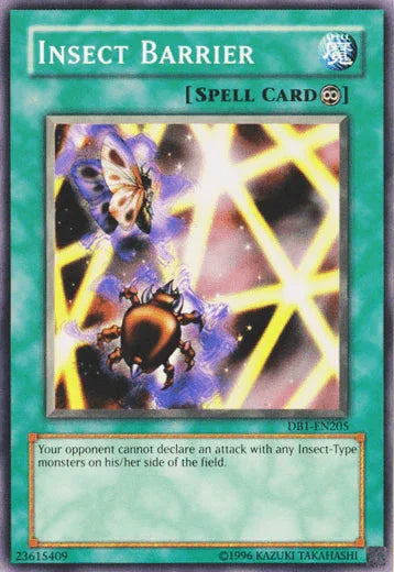 Common, Continuous Spell, Dark Beginning 1, Spell, Unlimited Insect Barrier [DB1-EN205] Common - Trading Card World