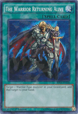 1st Edition, Battle Pack 3: Monster League, Normal Spell, Shatterfoil Rare, Spell The Warrior Returning Alive [BP03-EN140] Shatterfoil Rare - Trading Card World