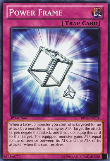 1st Edition, Battle Pack 2: War of the Giants, Mosaic Rare, Normal Trap, Trap, Unlimited Power Frame [BP02-EN204] Mosaic Rare - Trading Card World