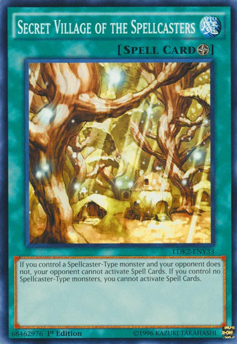 1st Edition, Common, Field Spell, Legendary Decks II, Spell, Unlimited Secret Village of the Spellcasters [LDK2-ENY33] Common - Trading Card World