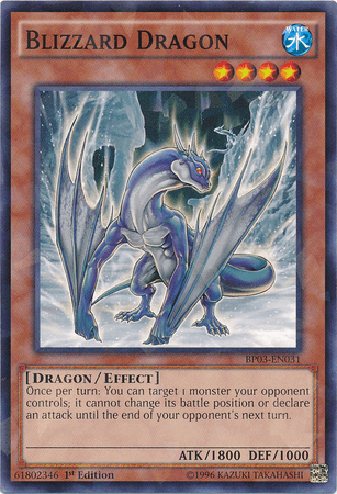 1st Edition, Battle Pack 3: Monster League, Dragon, Effect Monster, Shatterfoil Rare, Water Blizzard Dragon [BP03-EN031] Shatterfoil Rare - Trading Card World