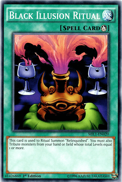1st Edition, Common, Millennium Pack, Ritual Spell, Spell Black Illusion Ritual [MIL1-EN020] Common - Trading Card World
