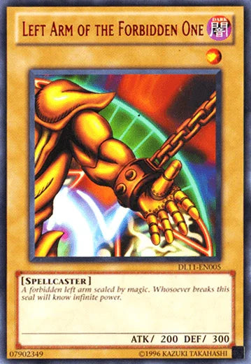 Dark, Duelist League Promo, Normal Monster, Rare, Spellcaster, Unlimited Left Arm of the Forbidden One (Red) [DL11-EN005] Rare - Trading Card World
