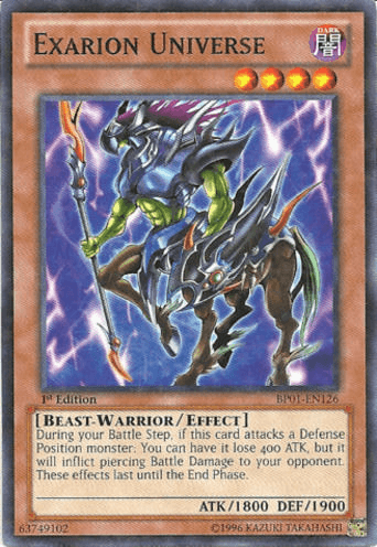 1st Edition, Battle Pack: Epic Dawn, Beast-Warrior, Dark, Effect Monster, Starfoil Rare, Unlimited Exarion Universe [BP01-EN126] Starfoil Rare - Trading Card World