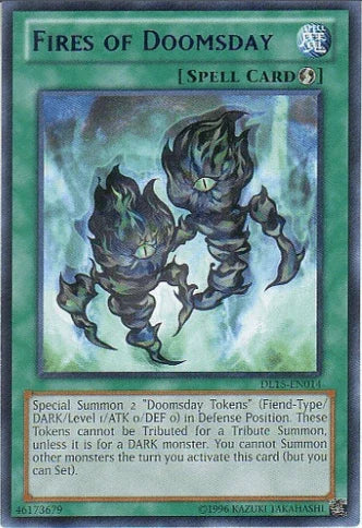 Duelist League Promo, Quick Play Spell, Rare, Spell, Unlimited Fires of Doomsday (Purple) [DL15-EN014] Rare - Trading Card World
