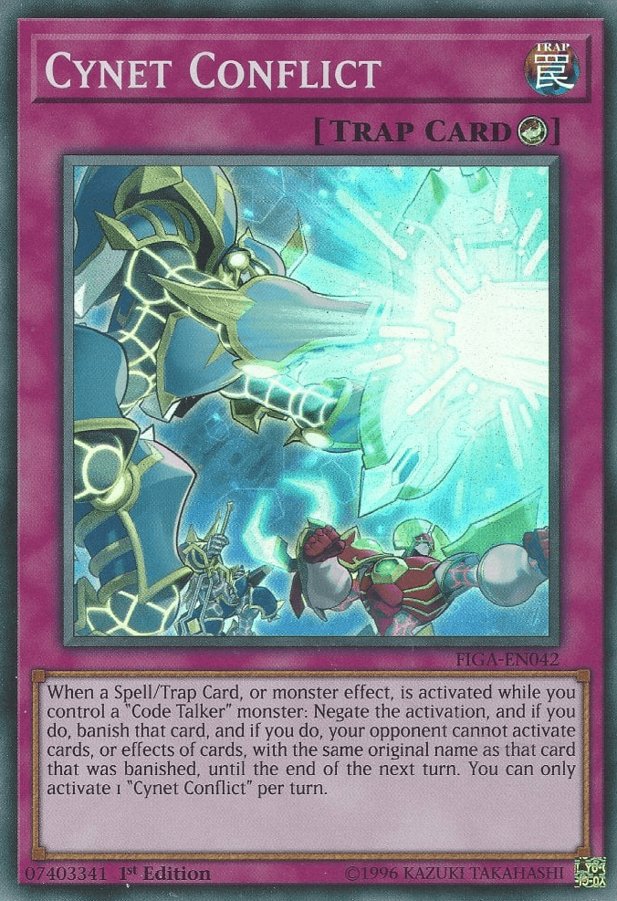 1st Edition, Counter Trap, Fists of the Gadgets, Super Rare, Trap Cynet Conflict [FIGA-EN042] Super Rare - Trading Card World