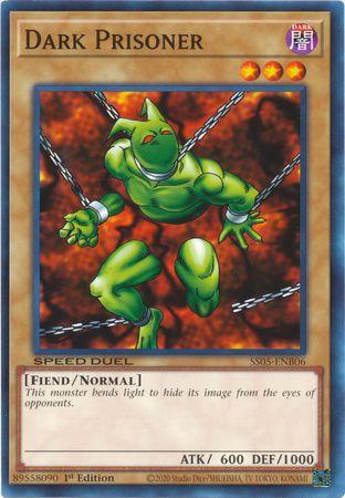 1st Edition, Common, Dark, Fiend, Normal Monster, Speed Duel: Twisted Nightmares Dark Prisoner [SS05-ENB06] Common - Trading Card World