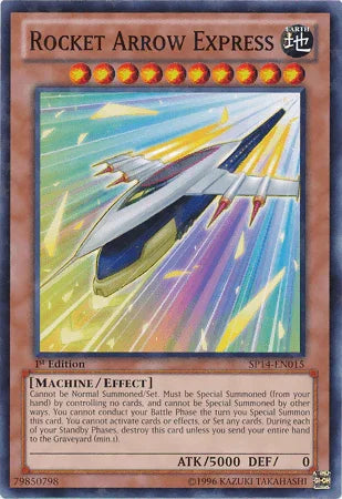 1st Edition, Earth, Effect Monster, Machine, Star Pack 2014, Starfoil Rare Rocket Arrow Express [SP14-EN015] Starfoil Rare - Trading Card World