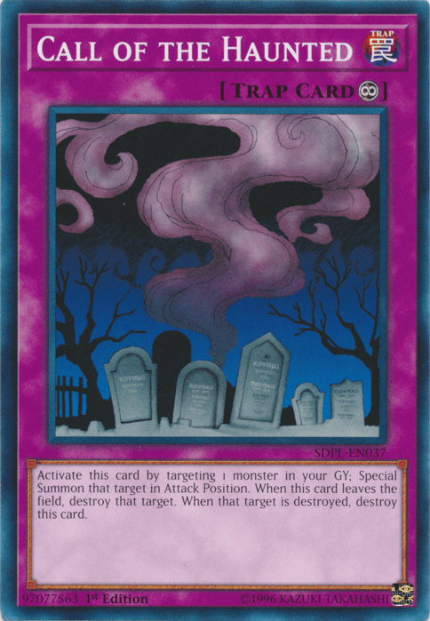 1st Edition, Common, Continuous Trap, Structure Deck: Powercode Link, Trap Call of the Haunted [SDPL-EN037] Common - Trading Card World