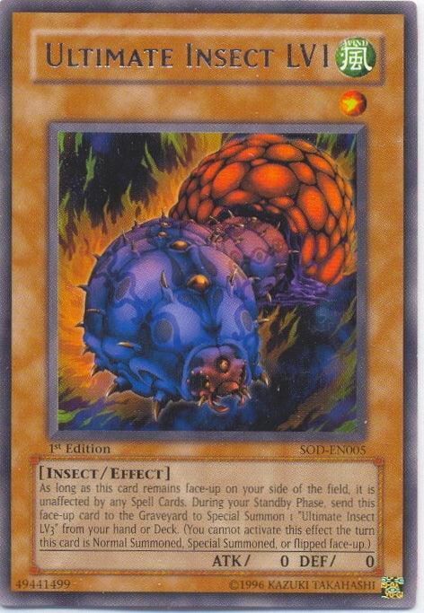 1st Edition, Effect Monster, Insect, Rare, Soul of the Duelist, Unlimited, Wind Ultimate Insect LV1 [SOD-EN005] Rare - Trading Card World